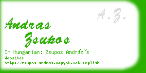 andras zsupos business card